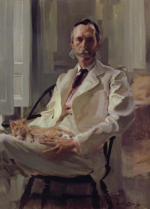 Cecilia Beaux Man with the Cat Germany oil painting art